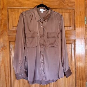 Equipment Brown Silk Blouse